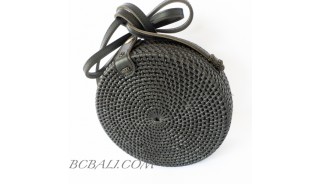Circle Round Bags Rattan Ata Grass Hand Woven 100% Handmade
